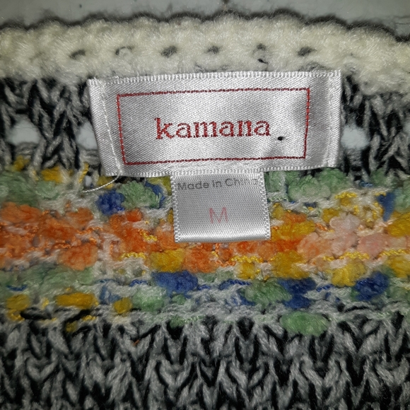 KAMANA Marled Banded Stripe Crop Sweater M… - Picture 12 of 13